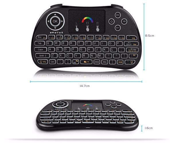 H9 Wireless Backlit Colorful Touch Remote Control Keyboard - Image 3