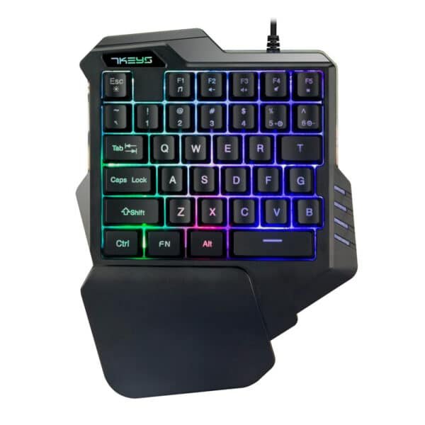 One-Handed Mechanical Gaming Keyboard RGB Backlit Portable Mini Gaming Keypad Game Controller - Image 5